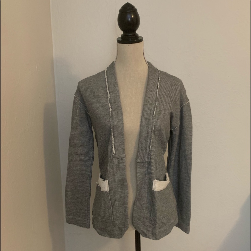 Anthropologie Bordeaux gray cardigan size XS